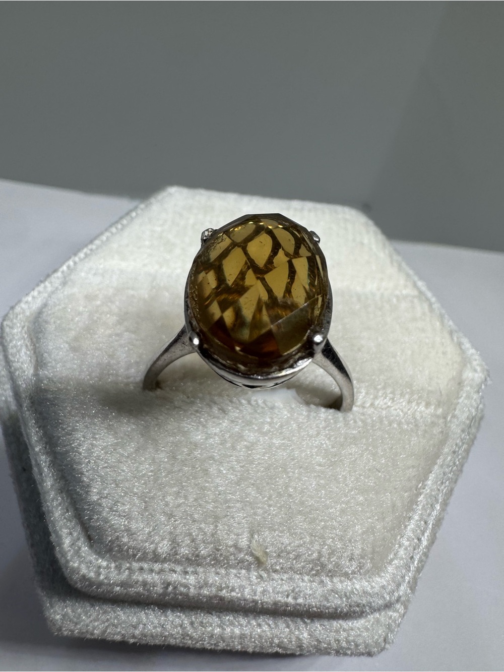 925 Sterling Silver 9K Gold Plated Sultanite Ring Size 8 | Ukrainian ring - Picture 6 of 17
